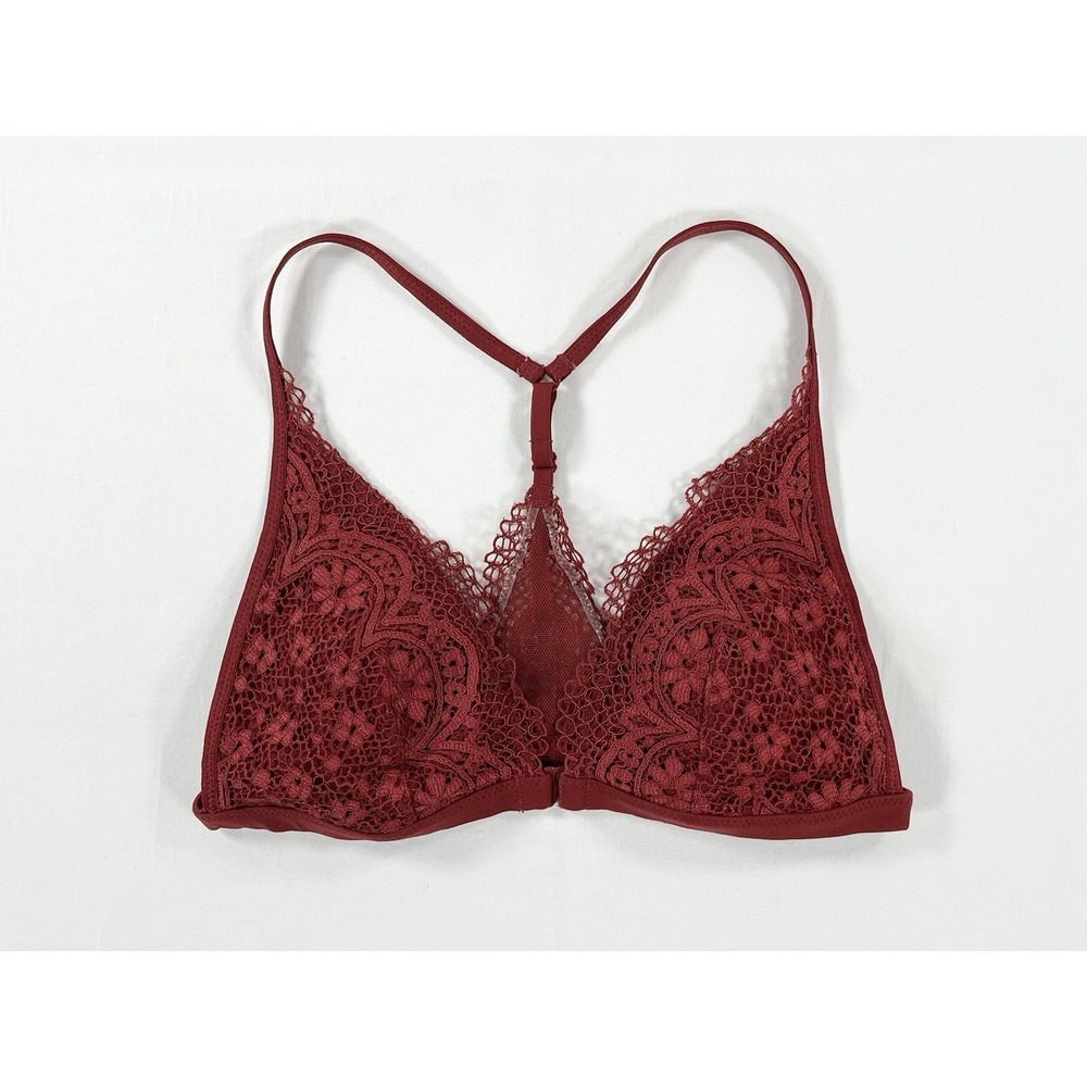 Victoria's Secret Body by Victoria Lace Racerback Bralette Front Close Small
